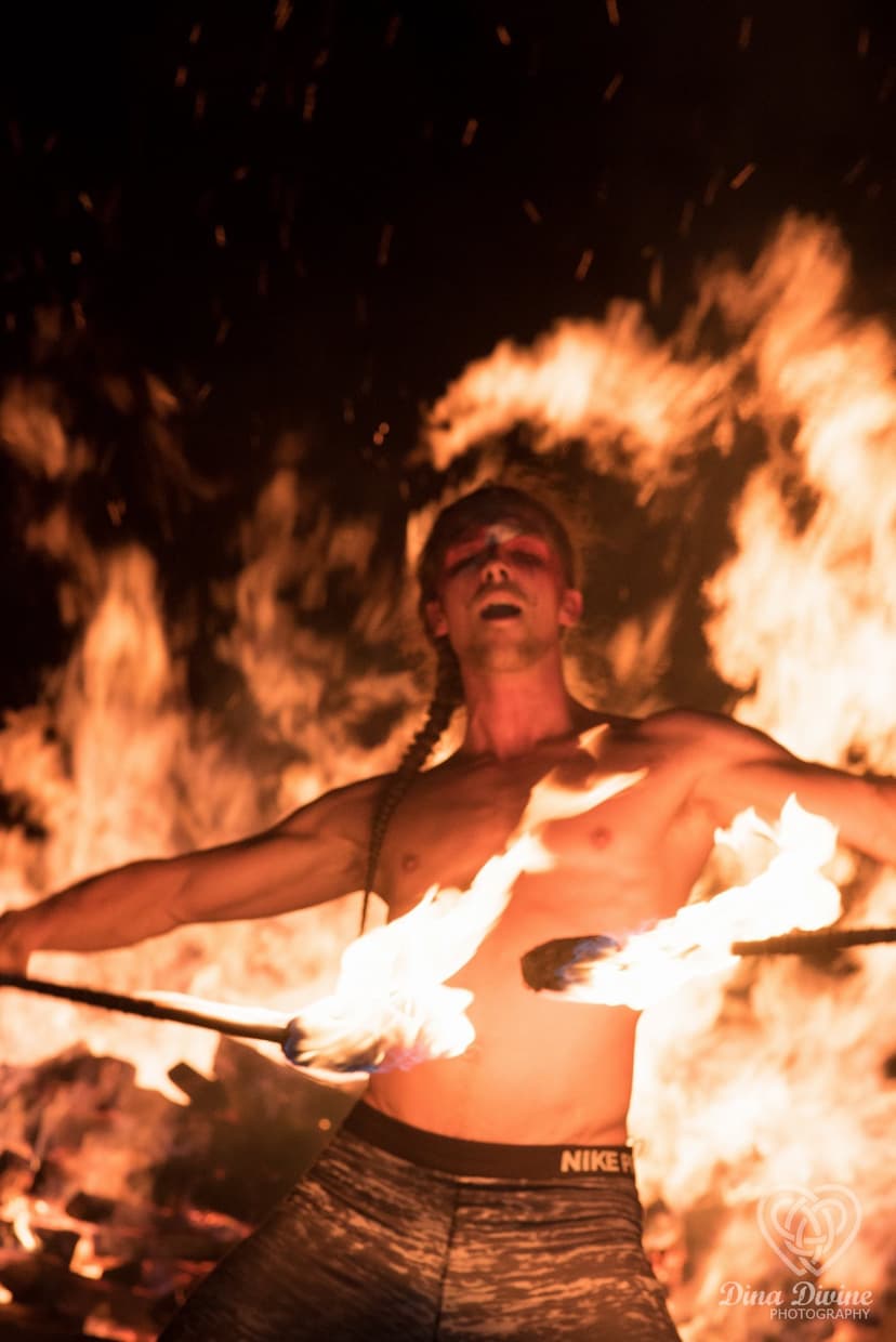 Fire performance with flames